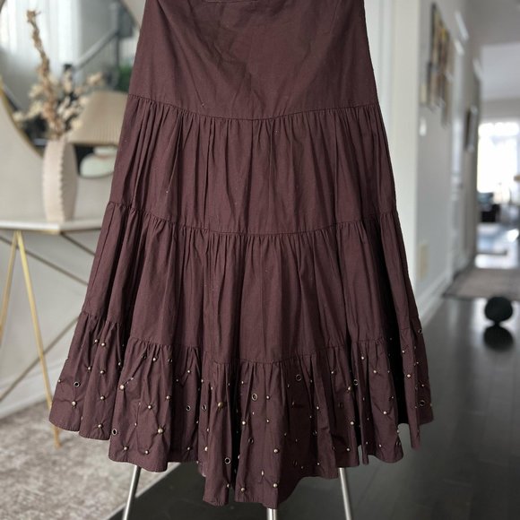 Jessica Sport Midi Brown Skirt - Effortless Style for Any Occasion! (Size 6) - Picture 1 of 6